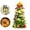 green-2, variant on Lighted Mini Christmas Tree Tabletop DIY Kit Blue Chenille Stem with Fairy Lights Pom Pom Ornaments Star Topper 11 Inch Xmas Centerpiece Holiday Decor Gift