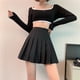 thumbnail image 1 of Otoño Invierno Nuevo Estilo Gris Plisado Falda De Las Mujeres De Media Longitud Corta Negra Altapangjing, 1 of 4