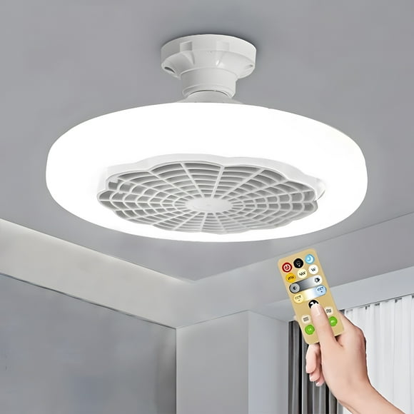 Ceiling Fan with Lighted Remote, 10" Enclosed Ceiling Fan, 3 Colors, 3 Speeds, with Swivel