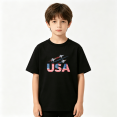 thumbnail image 2 of USA Jet Fighter Jets 4th July Boys Graphic Tee, Patriotic 100% Cotton Kids Short Sleeve T-Shirt 4-13Y, 2 of 5