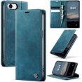 thumbnail image 1 of Funda tipo cartera para iPhone 16e/iPhone SE 4/iPhone SE 2025, de piel, con tarjetero, soporte, cierre magnético y protección RFID de TPU a prueba de golpes, 1 of 8