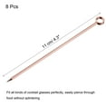 thumbnail image 2 of Unique Bargains Metal Cocktail Picks 8Pcs, Reusable Stainless Steel Cocktail Toothpick Circle Shape for Drinks, Fruits  Rose Gold, 2 of 5