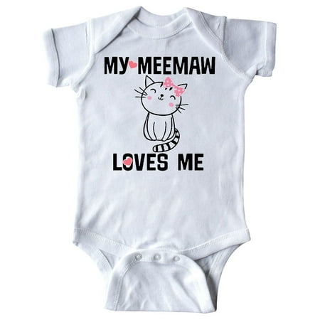 

Inktastic My Meemaw Loves Me Girls Gift Gift Baby Girl Bodysuit