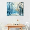thumbnail image 2 of COMIO Muzagroo Art Hand Painted Yellow Trees Oil Paintings Fall Scenery Art on Canvas Wall Art for Living Room Bedroom Wall Décor Stretched Ready to Hang, 2 of 4