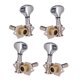 thumbnail image 2 of 4 piezas 2 izquierda 2 derecha engranaje abierto ukelele clavijas de afinación cabezas de máquina negro/plata Yuyangstore  Clavijas de afinación de cuerdas para ukelele, 2 of 8