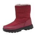 thumbnail image 2 of New Fshion Plus Size Snow Boots for Women Winter Warm Snow Shoes Flat Casual Short Shoes, 2 of 3
