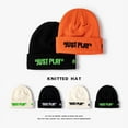 thumbnail image 5 of Hats for Women/Men Knitted Hat Autumn And Winter Letter Embroidered Brimless Cold Hat Cross-border Warm Flanging Stereo Embroidered Wool Hat, 5 of 5