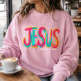 thumbnail image 5 of Christian Shirt, Jesus Loves You Sweatshirt, Colorful Faith Hoodie, Inspirational Christian T-Shirt, Easter Gift for Women and Men, 5 of 9