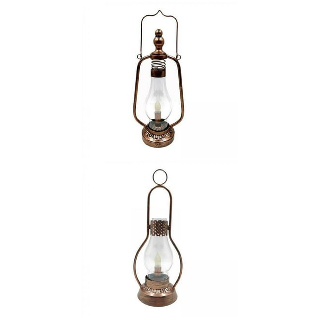 Lámpara De Queroseno De Lámpara De Aceite Vintage De 2 Piezas Para Patio Zulema Lámpara de aceite de linterna