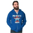 thumbnail image 3 of USA American Patriotic Papa Smurf Zip Hoodie Sweatshirt Men Brisco Brands S, 3 of 6