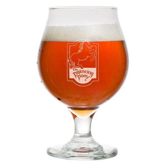 16 oz Belgian Beer Tulip Glass Stemmed Beer Glass The Prancing Pony