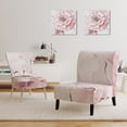 thumbnail image 3 of Designart "Indigold Shabby Peonies Pink" Upholstered Farmhouse Accent Chair - Arm Chair, 3 of 5