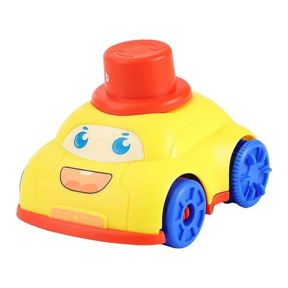 Jouet de Bain Jaune pour Bébé Chaîne d'Eau pour Bébé et Jouet d'Eau à Usage Terrestre Voiture Étal Cadeau pour la Journée Internationale des Enfants