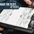 thumbnail image 2 of EntireFlight - Aviation Pilot Kneeboard VFR Black with Structured Notepad, Pilot Gear & Flight Bag Accessory, Airplane Grade Aluminum, Elastic Knee Strap & Pen Included for Pilots, 2 of 6