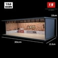 thumbnail image 6 of 1/64 Diorama Car Garage Model LED Lighting City Workshop Car Parking Lot Scene Model ,Die-cast Car Model Display Case, 6 of 28