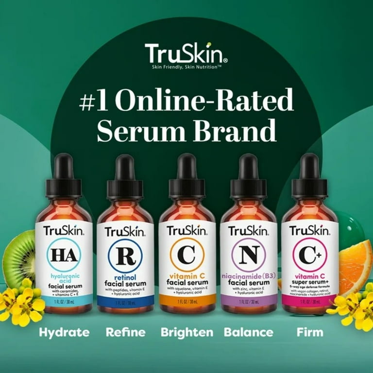 TruSkin Vitamin C Plus Super Serum, 5-Way Rejuvenation with Vegan