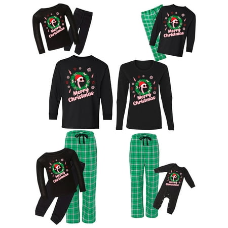 

Awkward Styles Family Christmas Pajamas Set Green Flamingo Matching Sleepwear