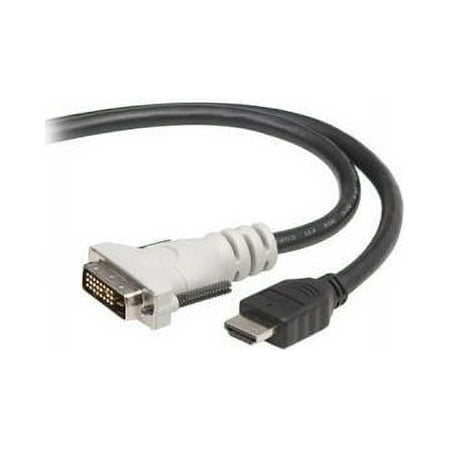 UPC: 0722868605660 | Belkin F2E8171-03-SV 3 ft. Black HDMI to DVI-D HDMI to DVI Video Cable Male to Male
