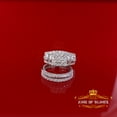 thumbnail image 2 of King of Bling's White 5.00ct Cubic Zirconia Silver 3 Piece Bridal Fashion Womens Ring size 7, 2 of 12