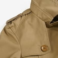 thumbnail image 3 of LYSMORA 2026 Men's Lapel Double Breasted Short Trench Coat, Strap Cuff Belted Loose Fit Windproof Business Casual Outerwear, 3 of 7