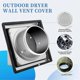 thumbnail image 4 of Dryer Vent Cover Outside 6 Inch with Removable Mesh, Exterior Metal Outside Dryer Vent Cover Cap for House, 4 of 5