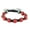 Red, variant on Italy Italian Flag Green White Red Cord Macrame Beaded Adjustable Bracelet