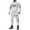 White, variant on IWRICH USA Flag Sweatsuit for Men Plus Size Long Sleeve Hoodies Elastic Waist Drawstring Sweatpants 2 Piece Workout Tracksuits White XL