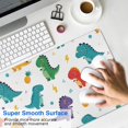 thumbnail image 4 of Long Mouse Pads for Desk,White Dinosaurs Pineapples Bolts Pattern Desk Mats on Top Of Desks, Desk Mouse Pad Extra Large with 3mm Non-Slip Base and Stitched Edge for Gaming,Office,Work,Home 35.4"x15.7", 4 of 6