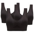 thumbnail image 2 of Birdeem 3-Pack Women Sports Bra without Wire Free Support Yoga Running Underwears, 2 of 12