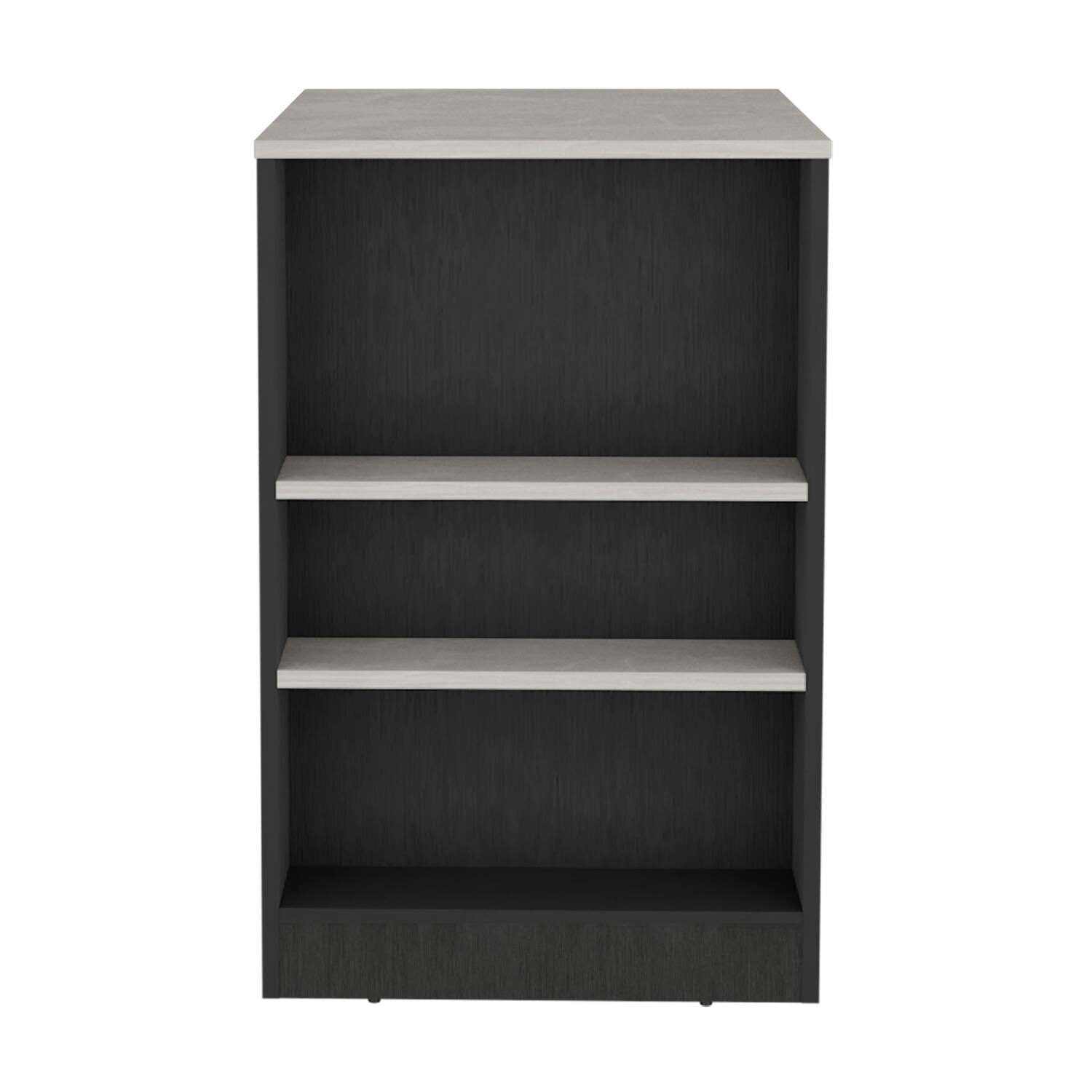 Portree Kitchen Island with Spacious Top Surface, Three Accessible Side Shelves