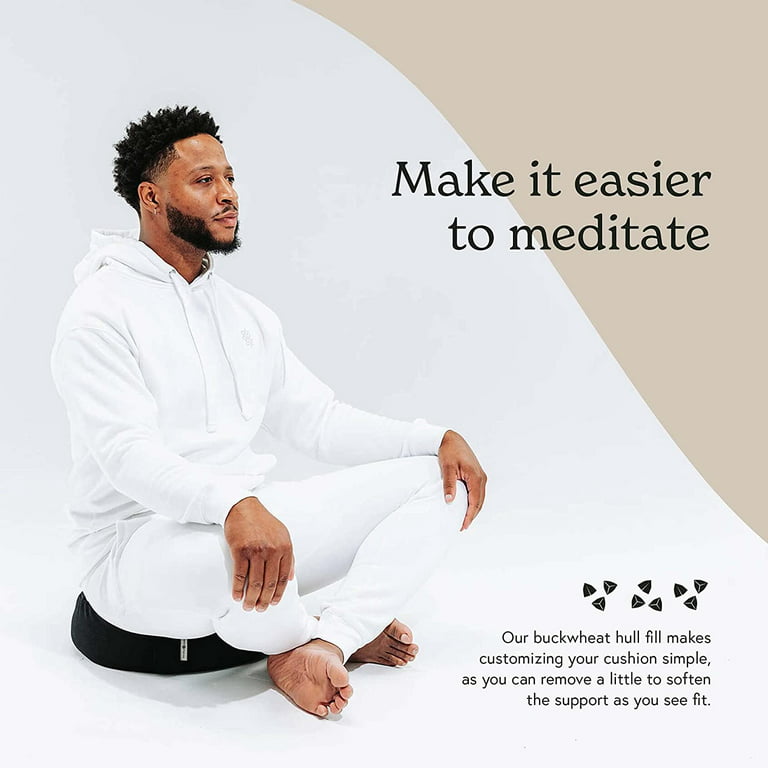 Aila Meditation Cushion with Yoga Mat – Luxurious Meditation Accessories  Spiritual Decor Zafu Meditation Cushion – Meditation Floor Pillow for Women