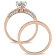 thumbnail image 4 of Everly Women's Aquamarine 10k Rose Gold Bridal Set, 4 of 8