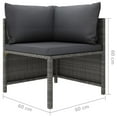 thumbnail image 2 of vidaXL 2-Seater Patio Sofa with Cushions Gray Poly Rattan, 2 of 7