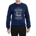 thumbnail image 2 of Wild Bobby Saved By Jesus Fueled By Coffee Inspirational/Christian Unisex Crewneck Graphic Sweatshirt, Navy, Large, 2 of 5