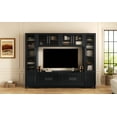 thumbnail image 3 of Euroco 102" W Wall Unit Modern Entertainment Center with Glass Doors for TVs up to 75", Large Minimalist TV Stand Media Console with Drawers for Living Room, 3 of 9