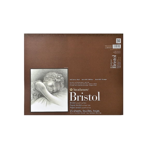 Strathmore 400 Series Bristol Pads 14 In. X 17 In. Smooth 15 Sheets (475-14-1)