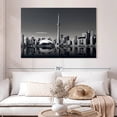 thumbnail image 2 of Elephant Stock Monochrome Toronto Skyline Wall Art - Horizontal Canvas Wall Art - Living Room Wall Decor - Places Canvas - Black And Gray Decor - 51" x 34", 2 of 5