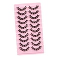 thumbnail image 1 of 10 Pairs Russian Strip Lashes Curly Handmade   F  19x10.5x1.5CM, 1 of 7
