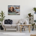 thumbnail image 3 of Stupell Industries Grizzly Bear Family Fishing Animals & Insects Painting Gallery Wrapped Canvas Print Wall Art, 3 of 5