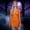 Orange, variant on IUYRTFE Women's Solid Color V-Neck Long Sleeve Dress Slim Fit Stretch Casual Party Midi Dress