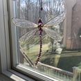 thumbnail image 4 of Jlong Stained Glass Suncatcher Dragonfly, Small Dragonfly Sun Catcher with Crystals,Rainbow Maker Pendant Window Hanging Ornament, 4 of 9