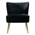 thumbnail image 3 of WestinTrends Furniture 25" Wide Tufted Velvet Accent Chair Seat with Gold Metal Legs, All Weather Resistant for Indoor, Den, Dining or Living Room, Bedroom, 3 of 9