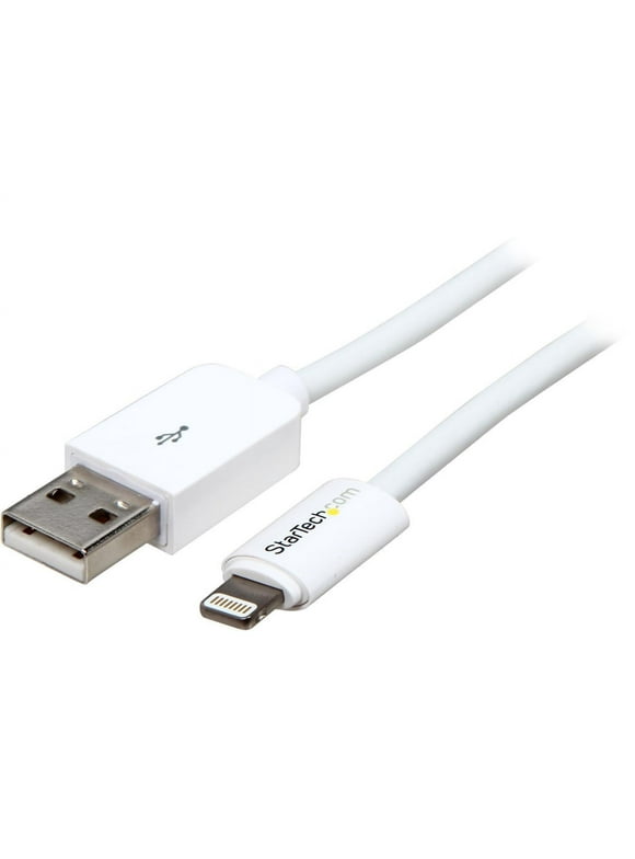 StarTech 3m (10ft) Long White Apple 8-pin Lightning Connector to USB Cable for iPhone / iPod / iPad (USBLT3MW)
