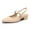 Nude, variant on Pennysue Women's Slingback Sandals White Low Block Heel Mary Jane Pumps 8.5M