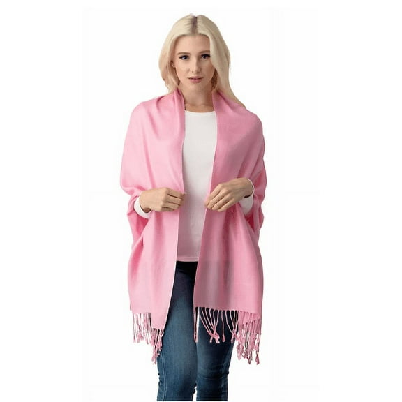 Luxurious Women's Pashmina Shawl in Pink - Soft and Elegant