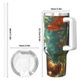 thumbnail image 4 of Susaid Maple Meditating Bear Print Indoor Outdoor Straw Lid 40oz Ice Bully With Handle Stainless Steel Cup for Home, Office and Car, 4 of 8