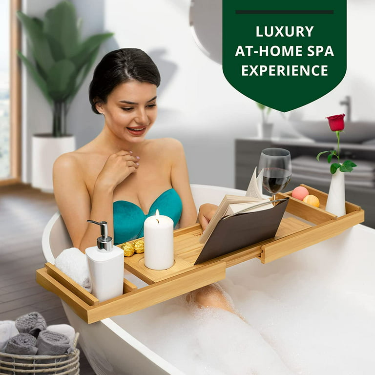 Customize Hotel Bathtub Tray Luxury White Bath Caddy Tray