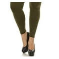 thumbnail image 4 of K-Cliffs Women's Plus Classic Full Length Seamless Fleece Leggings, Plus Size/One Size , Army Green, 4 of 6