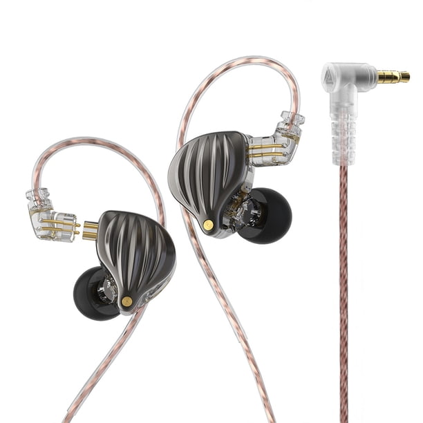 Bearachild Auriculares intrauditivos con Cable desmontable de 3,5mm, auriculares con cancelación de ruido para teléfono, auriculares dinámicos de 2 pines Electrónica gris normal