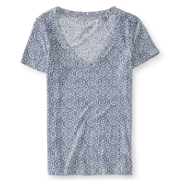 Camiseta gráfica Geo Floral Aeropostale para mujer blanco roto grande